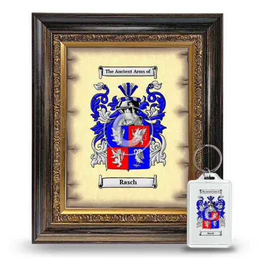 Rasch Framed Coat of Arms and Keychain - Heirloom