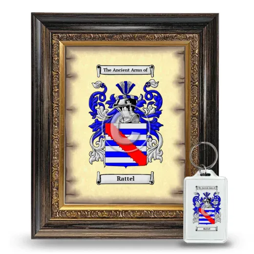 Rattel Framed Coat of Arms and Keychain - Heirloom