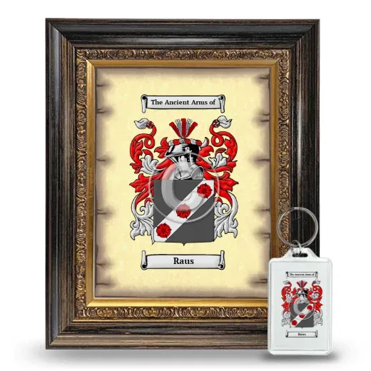 Raus Framed Coat of Arms and Keychain - Heirloom