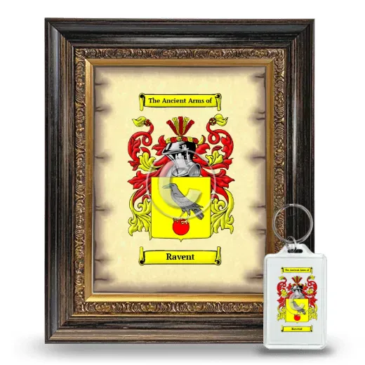 Ravent Framed Coat of Arms and Keychain - Heirloom