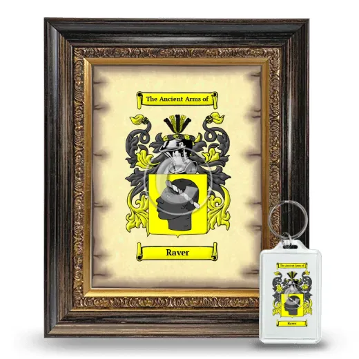 Raver Framed Coat of Arms and Keychain - Heirloom
