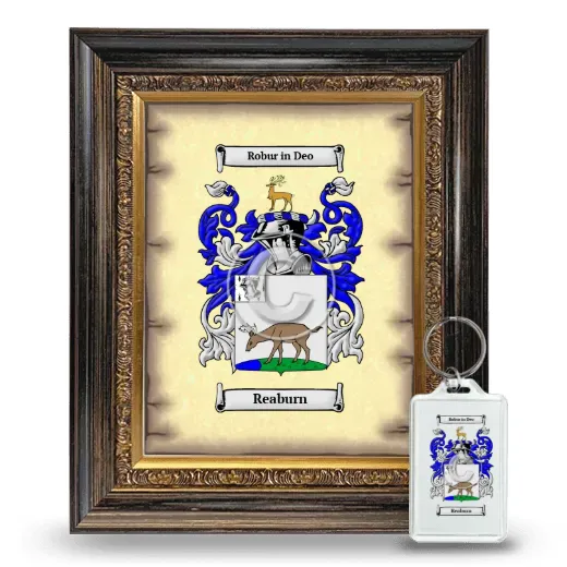 Reaburn Framed Coat of Arms and Keychain - Heirloom