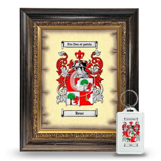 Rear Framed Coat of Arms and Keychain - Heirloom