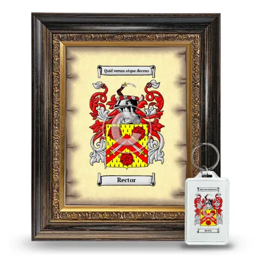 Rector Framed Coat of Arms and Keychain - Heirloom