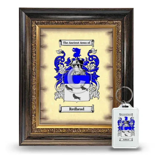 Redhead Framed Coat of Arms and Keychain - Heirloom