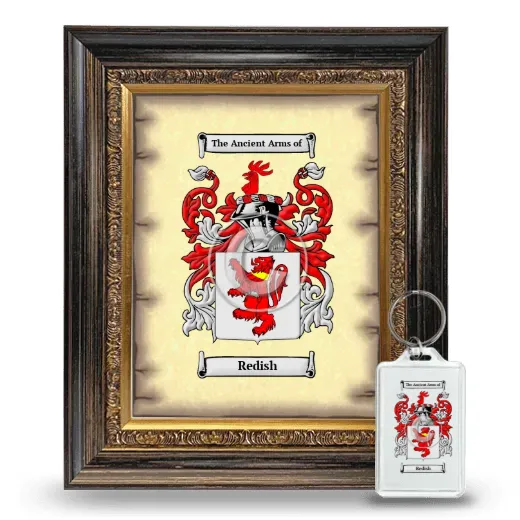 Redish Framed Coat of Arms and Keychain - Heirloom