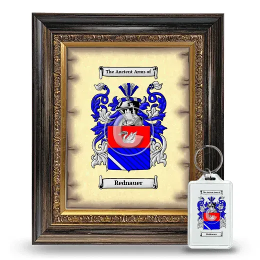 Rednauer Framed Coat of Arms and Keychain - Heirloom