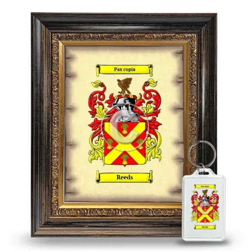 Reeds Framed Coat of Arms and Keychain - Heirloom