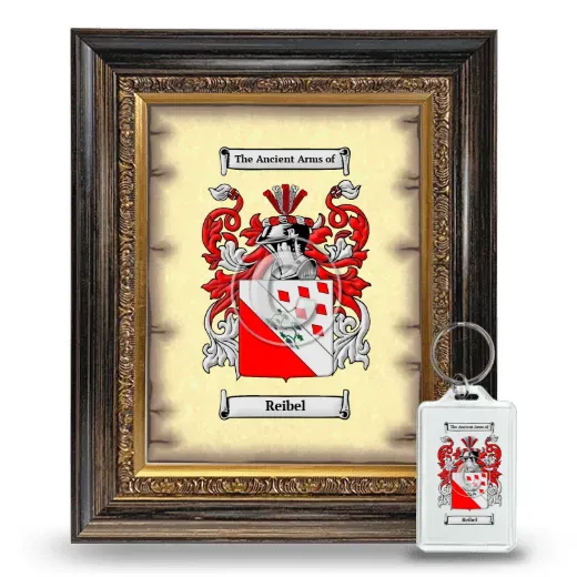 Reibel Framed Coat of Arms and Keychain - Heirloom
