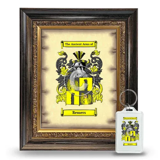 Remers Framed Coat of Arms and Keychain - Heirloom