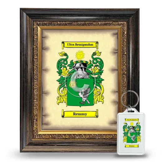 Remmy Framed Coat of Arms and Keychain - Heirloom