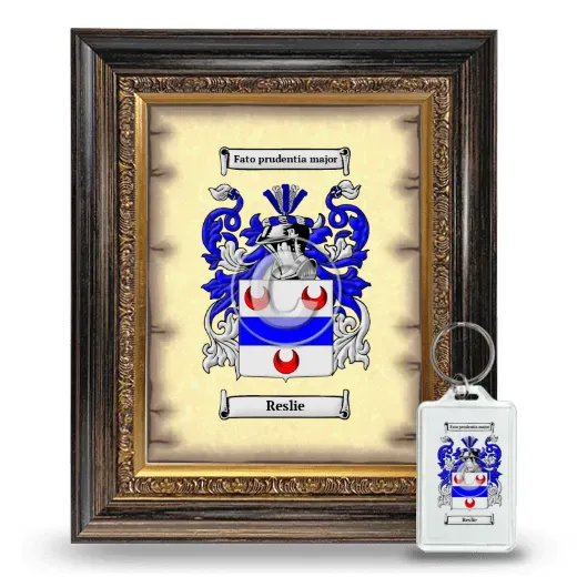Reslie Framed Coat of Arms and Keychain - Heirloom