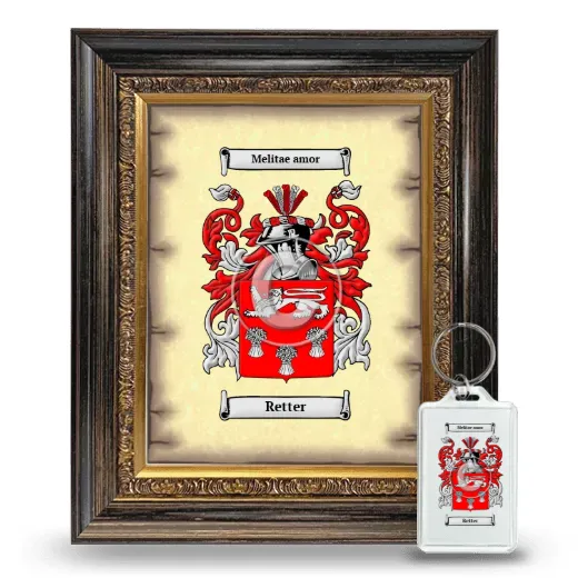 Retter Framed Coat of Arms and Keychain - Heirloom