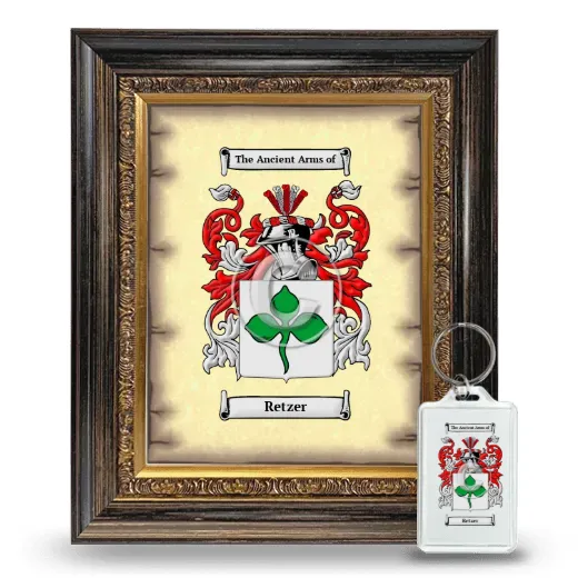 Retzer Framed Coat of Arms and Keychain - Heirloom