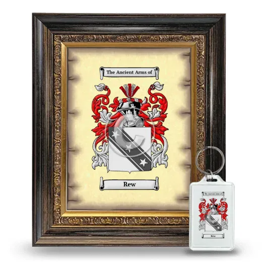 Rew Framed Coat of Arms and Keychain - Heirloom