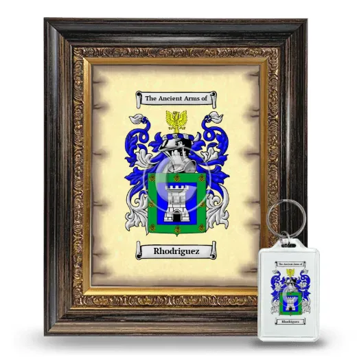Rhodriguez Framed Coat of Arms and Keychain - Heirloom