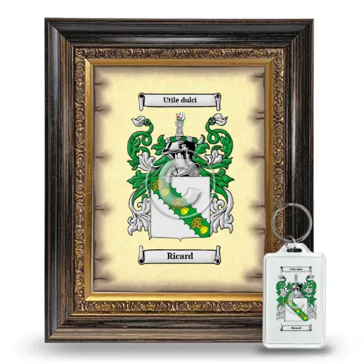 Ricard Framed Coat of Arms and Keychain - Heirloom