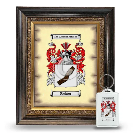 Richtor Framed Coat of Arms and Keychain - Heirloom