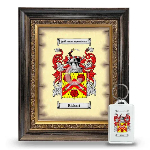 Rickart Framed Coat of Arms and Keychain - Heirloom