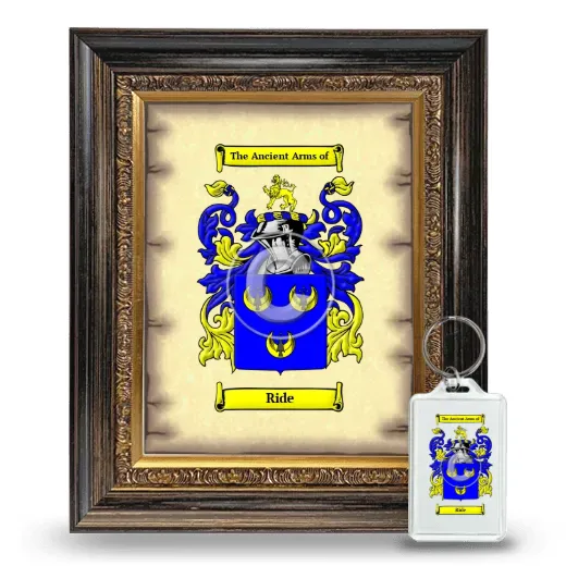 Ride Framed Coat of Arms and Keychain - Heirloom