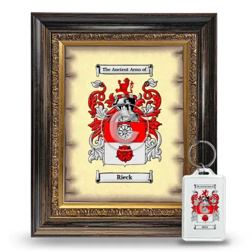 Rieck Framed Coat of Arms and Keychain - Heirloom