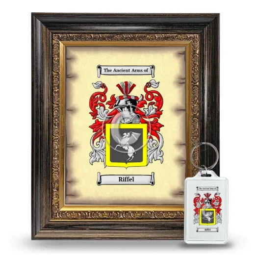 Riffel Framed Coat of Arms and Keychain - Heirloom