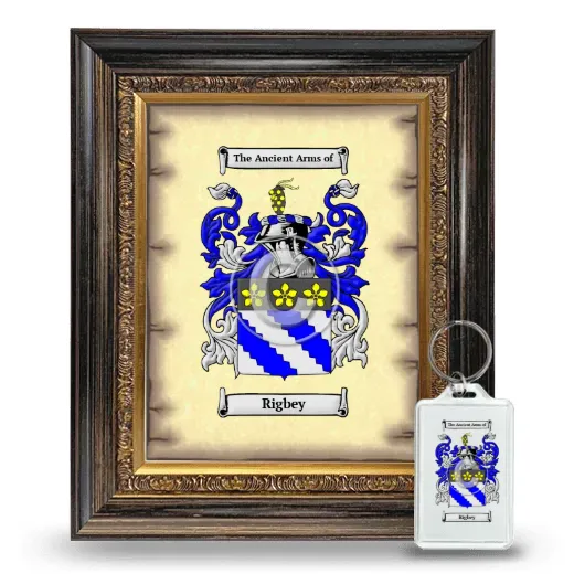 Rigbey Framed Coat of Arms and Keychain - Heirloom