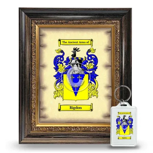 Rigdon Framed Coat of Arms and Keychain - Heirloom