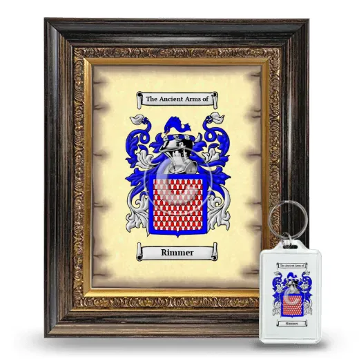 Rimmer Framed Coat of Arms and Keychain - Heirloom
