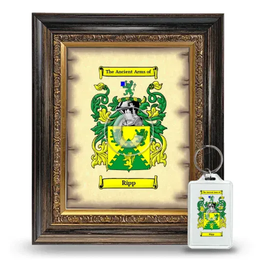 Ripp Framed Coat of Arms and Keychain - Heirloom