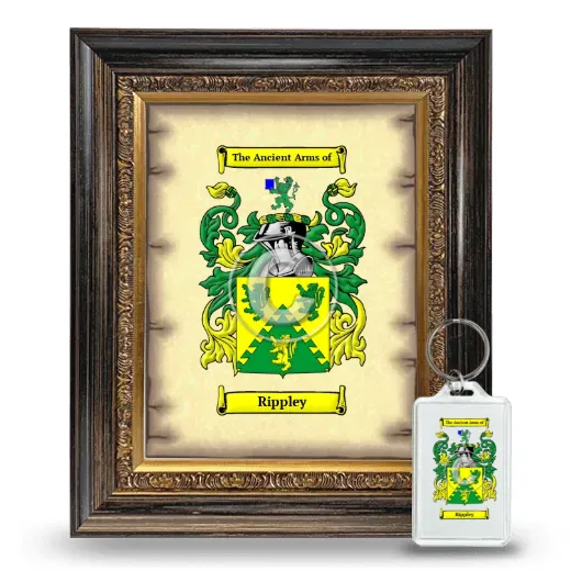 Rippley Framed Coat of Arms and Keychain - Heirloom