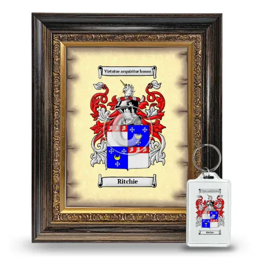 Ritchie Framed Coat of Arms and Keychain - Heirloom