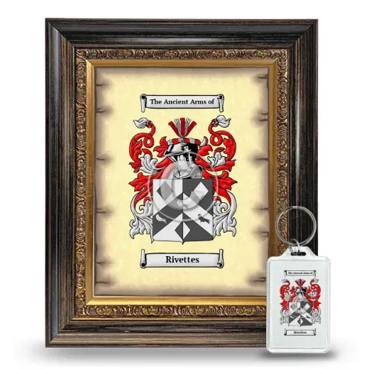 Rivettes Framed Coat of Arms and Keychain - Heirloom