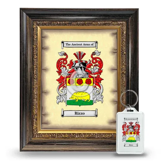 Rizzo Framed Coat of Arms and Keychain - Heirloom