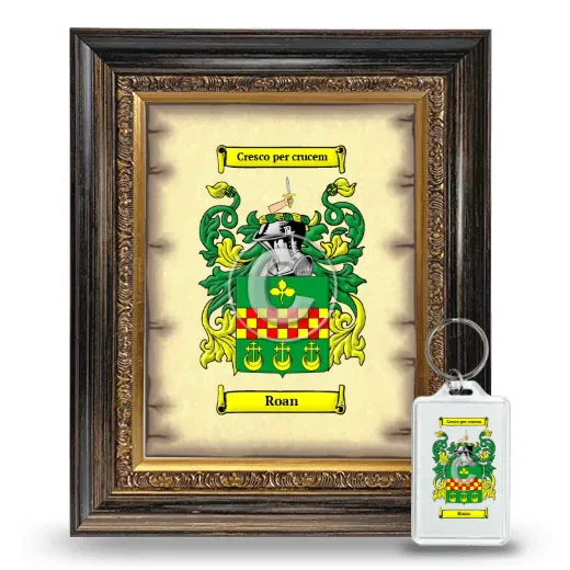 Roan Framed Coat of Arms and Keychain - Heirloom