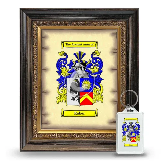 Rober Framed Coat of Arms and Keychain - Heirloom