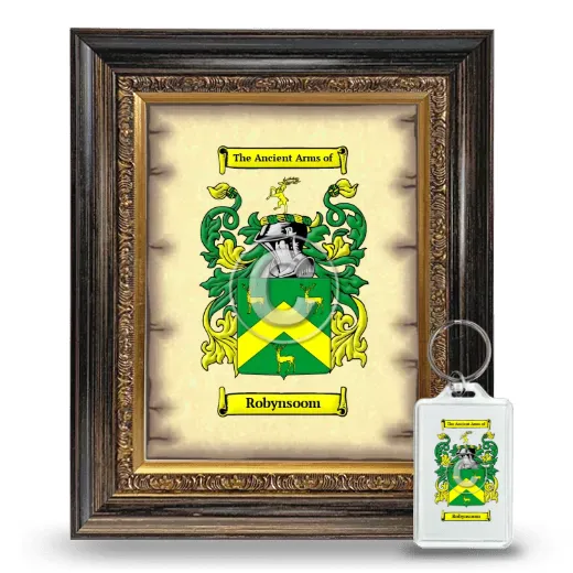 Robynsoom Framed Coat of Arms and Keychain - Heirloom