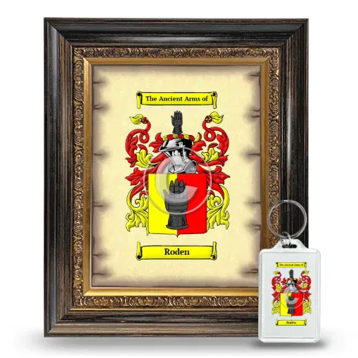 Roden Framed Coat of Arms and Keychain - Heirloom