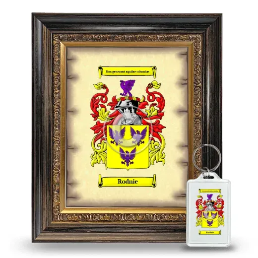 Rodnie Framed Coat of Arms and Keychain - Heirloom