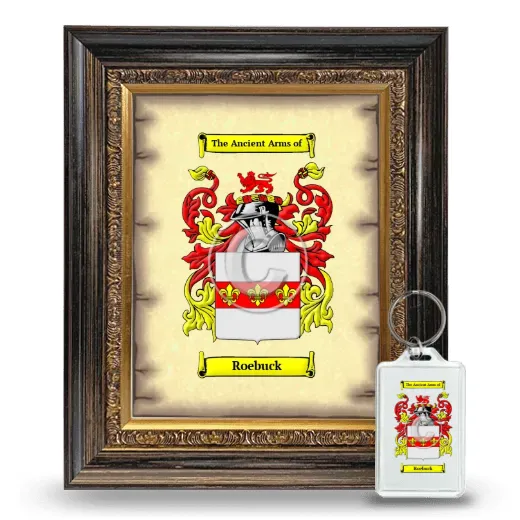 Roebuck Framed Coat of Arms and Keychain - Heirloom