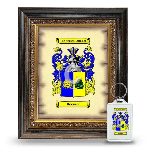 Roemer Framed Coat of Arms and Keychain - Heirloom