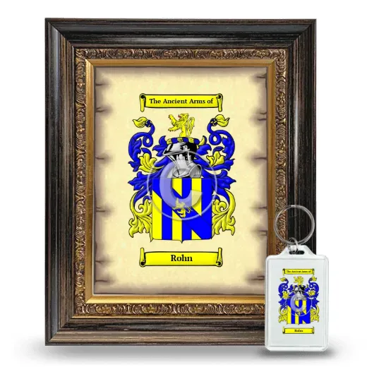 Rohn Framed Coat of Arms and Keychain - Heirloom