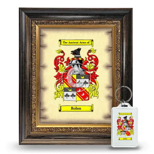 Rolan Framed Coat of Arms and Keychain - Heirloom
