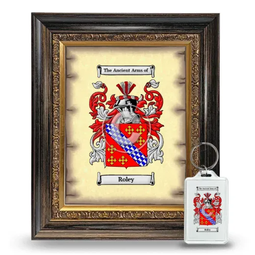 Roley Framed Coat of Arms and Keychain - Heirloom