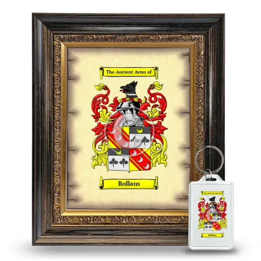Rollans Framed Coat of Arms and Keychain - Heirloom