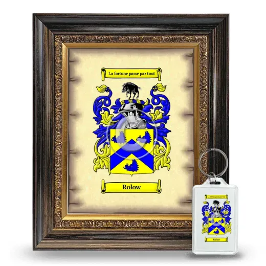 Rolow Framed Coat of Arms and Keychain - Heirloom