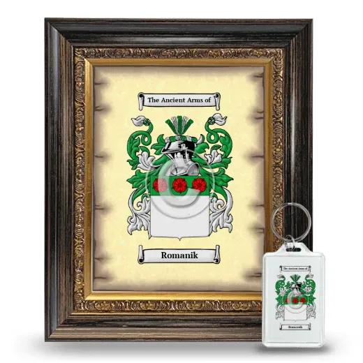 Romanik Framed Coat of Arms and Keychain - Heirloom