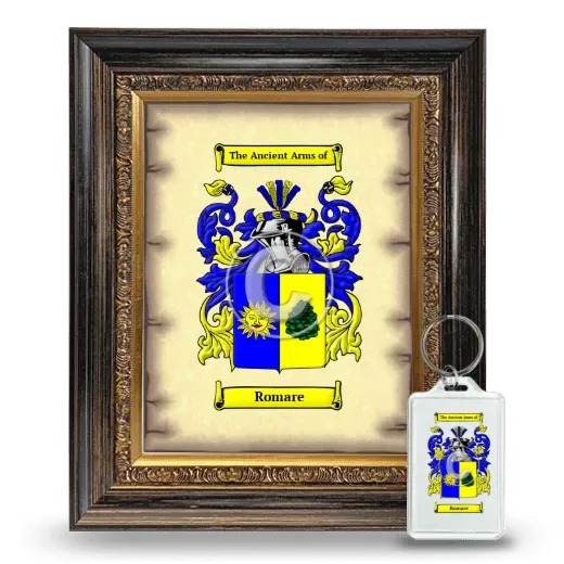 Romare Framed Coat of Arms and Keychain - Heirloom