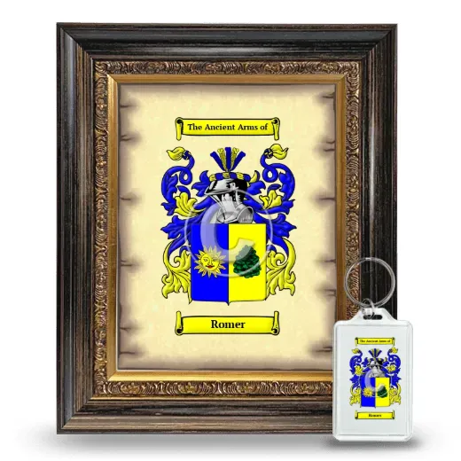 Romer Framed Coat of Arms and Keychain - Heirloom