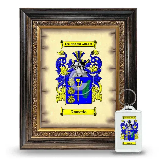 Romerio Framed Coat of Arms and Keychain - Heirloom